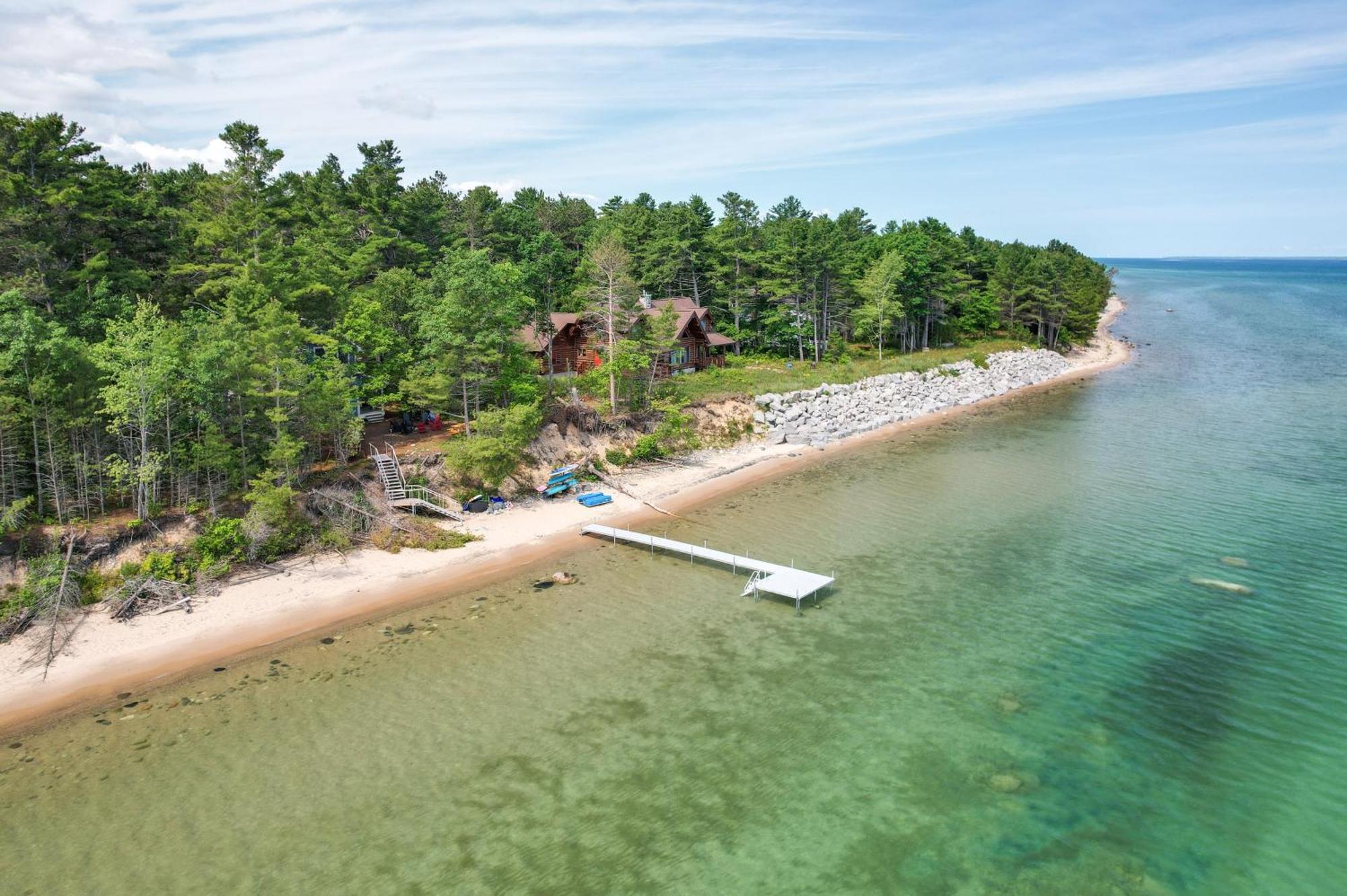 Waterfront Cheboygan Home With Fire Pit Esterno foto
